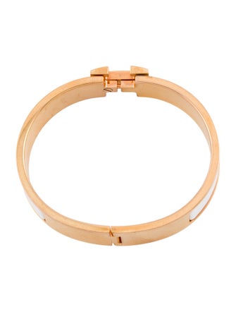 Hermès Enamel Clic H Bangle Bracelet