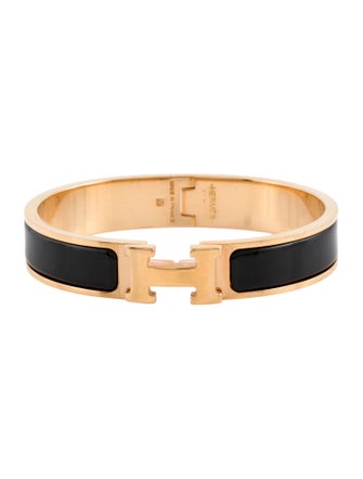 Hermès Enamel Clic H Bangle Bracelet