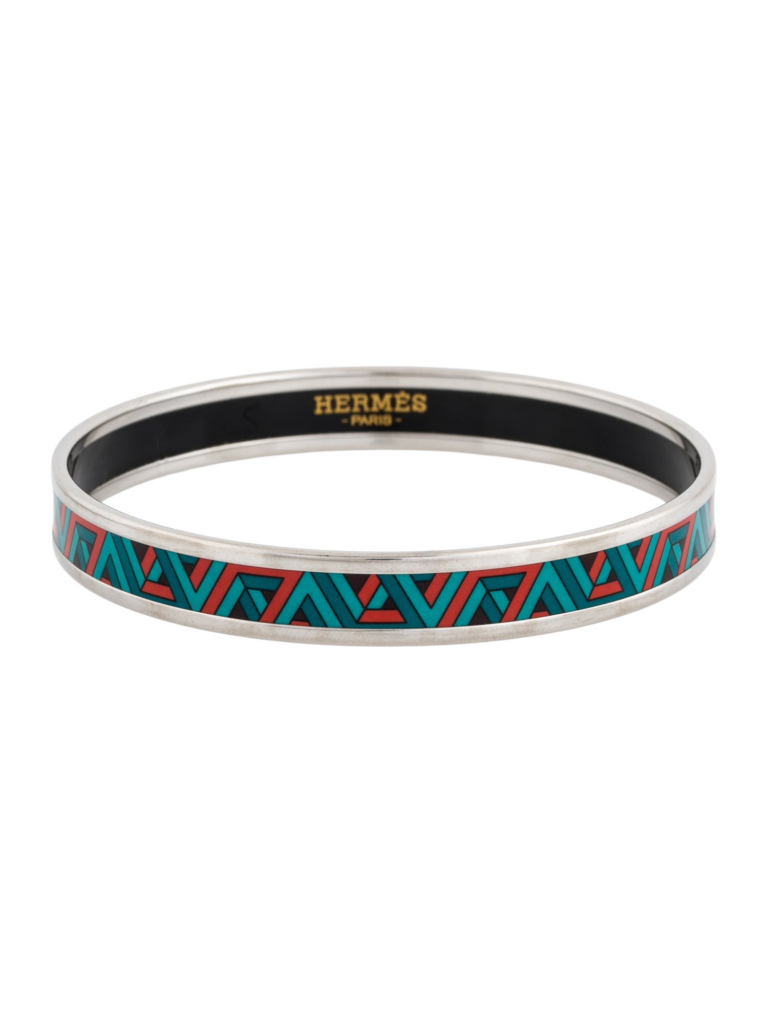 Hermès Narrow Enamel Bangle Bracelet