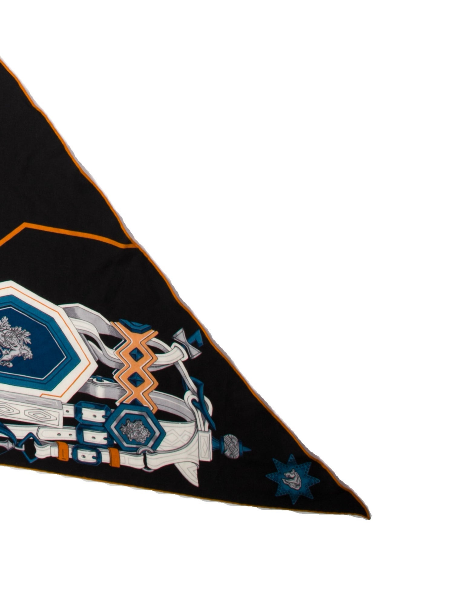 Hermès Brides et Destin Giant Cashmere Triangle Scarf