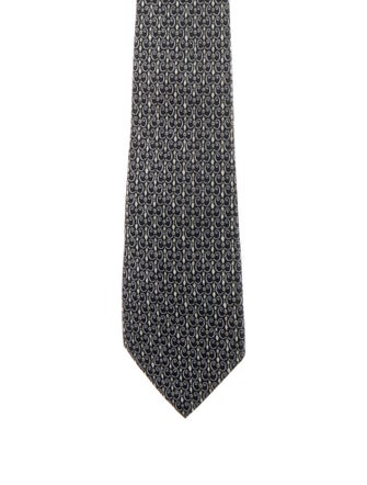 Hermès Silk Abstract Pattern Necktie