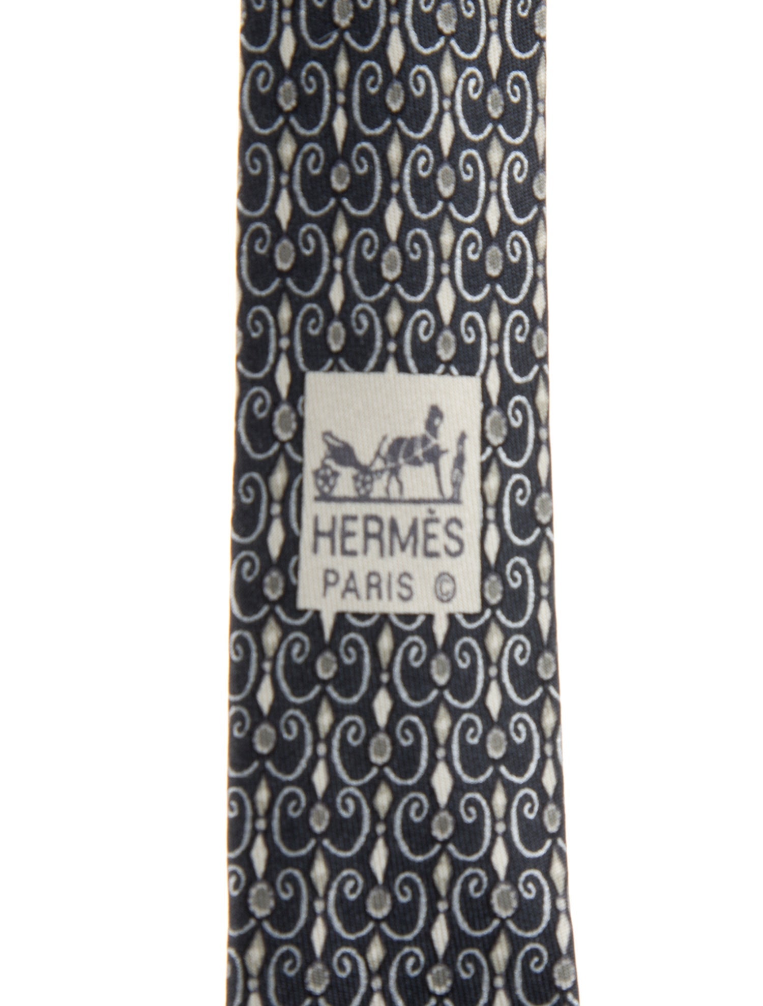 Hermès Silk Abstract Pattern Necktie