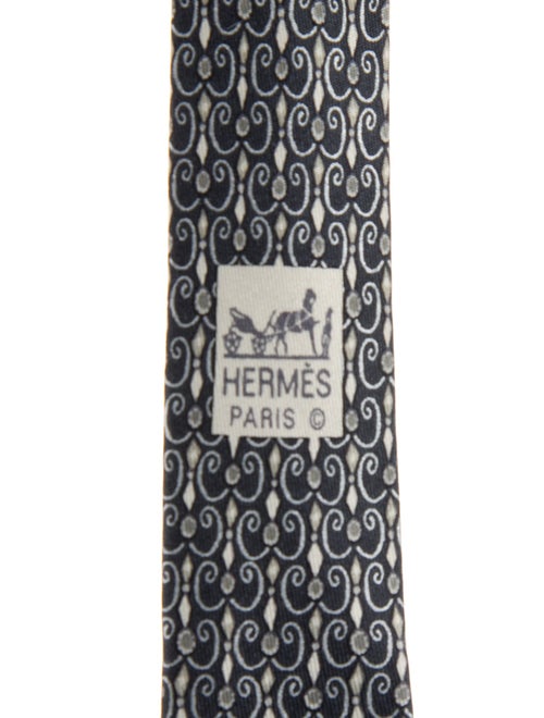 Hermès Silk Abstract Pattern Necktie