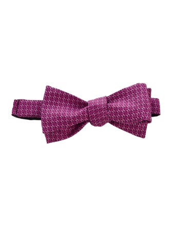 Hermès Purple Patterned Bowtie