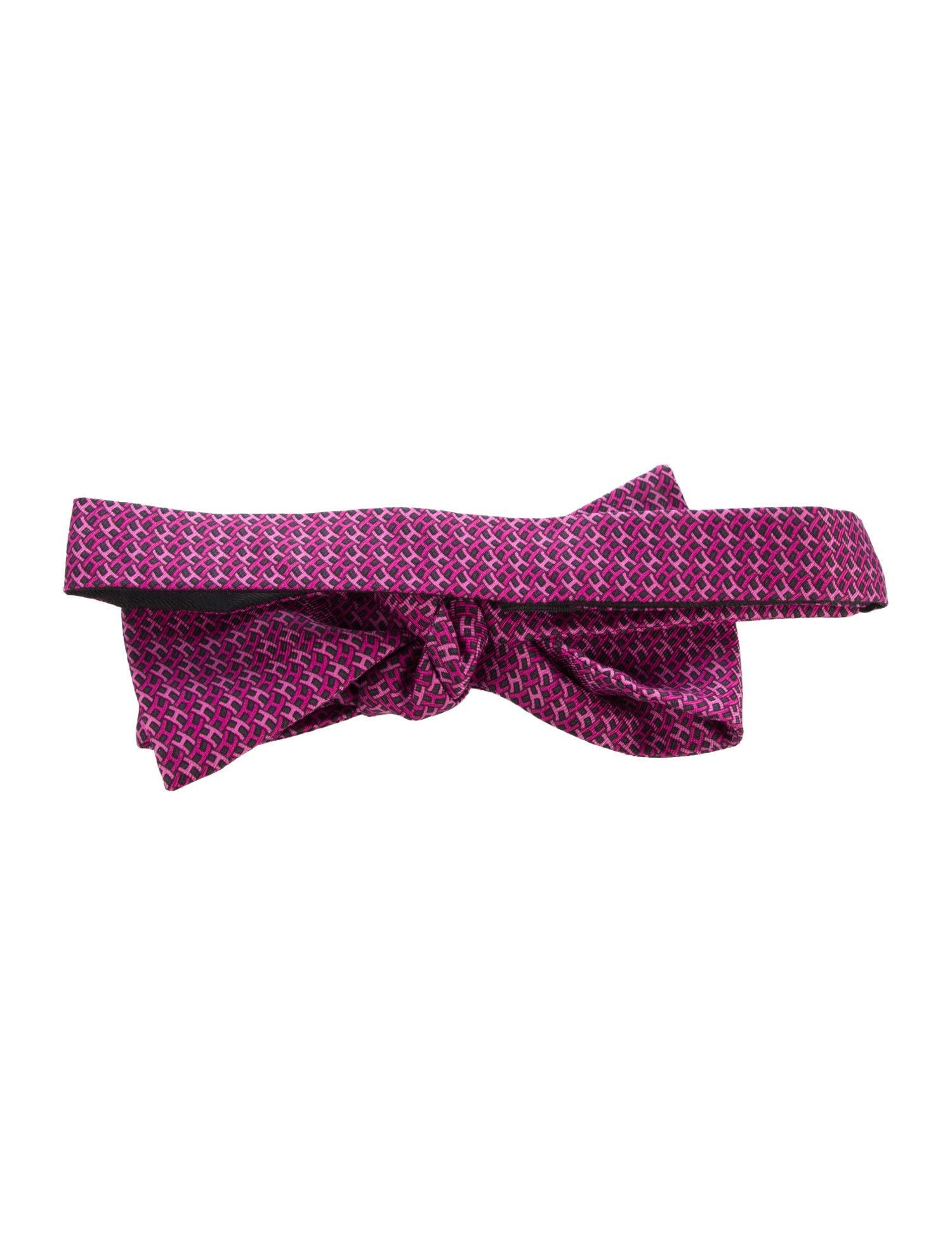Hermès Purple Patterned Bowtie