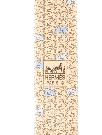 Hermès Hermès Silk Elephant Print Necktie