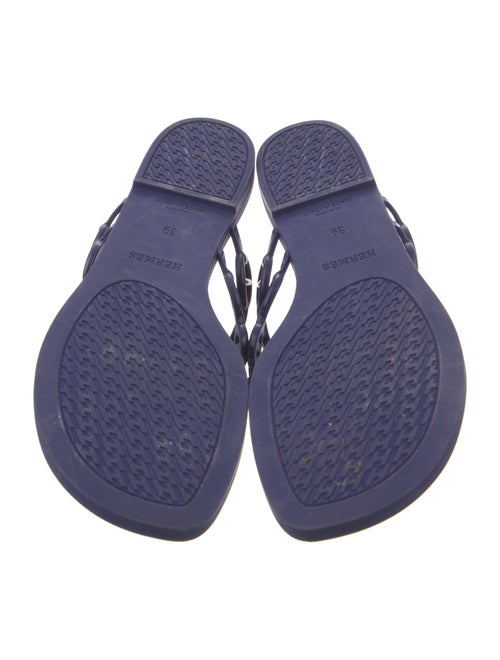 Hermès Chaîne d'Ancre Insignia Rubber Slingback Sandals