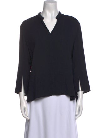Hermès V-Neck Three-Quarter Sleeve Blouse