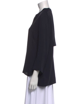 Hermès V-Neck Three-Quarter Sleeve Blouse