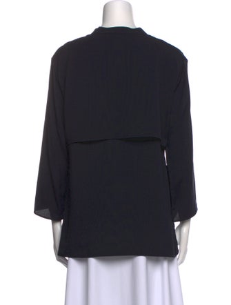 Hermès V-Neck Three-Quarter Sleeve Blouse