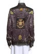 Hermès Silk Floral Print Button-Up Top
