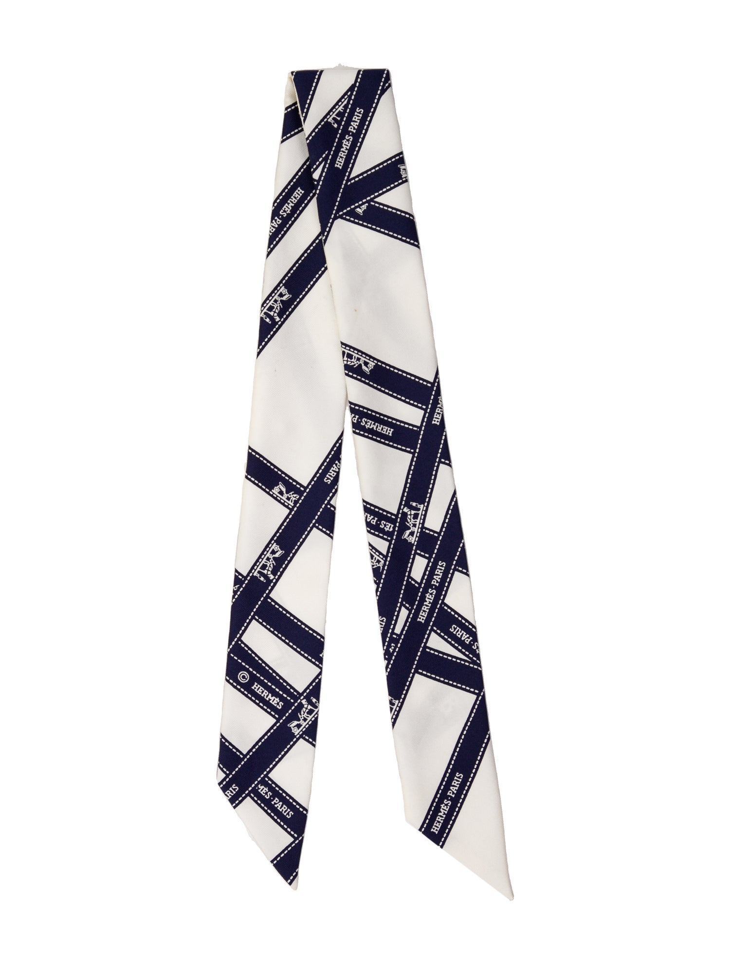 Hermès Bolduc Silk Twilly Scarf