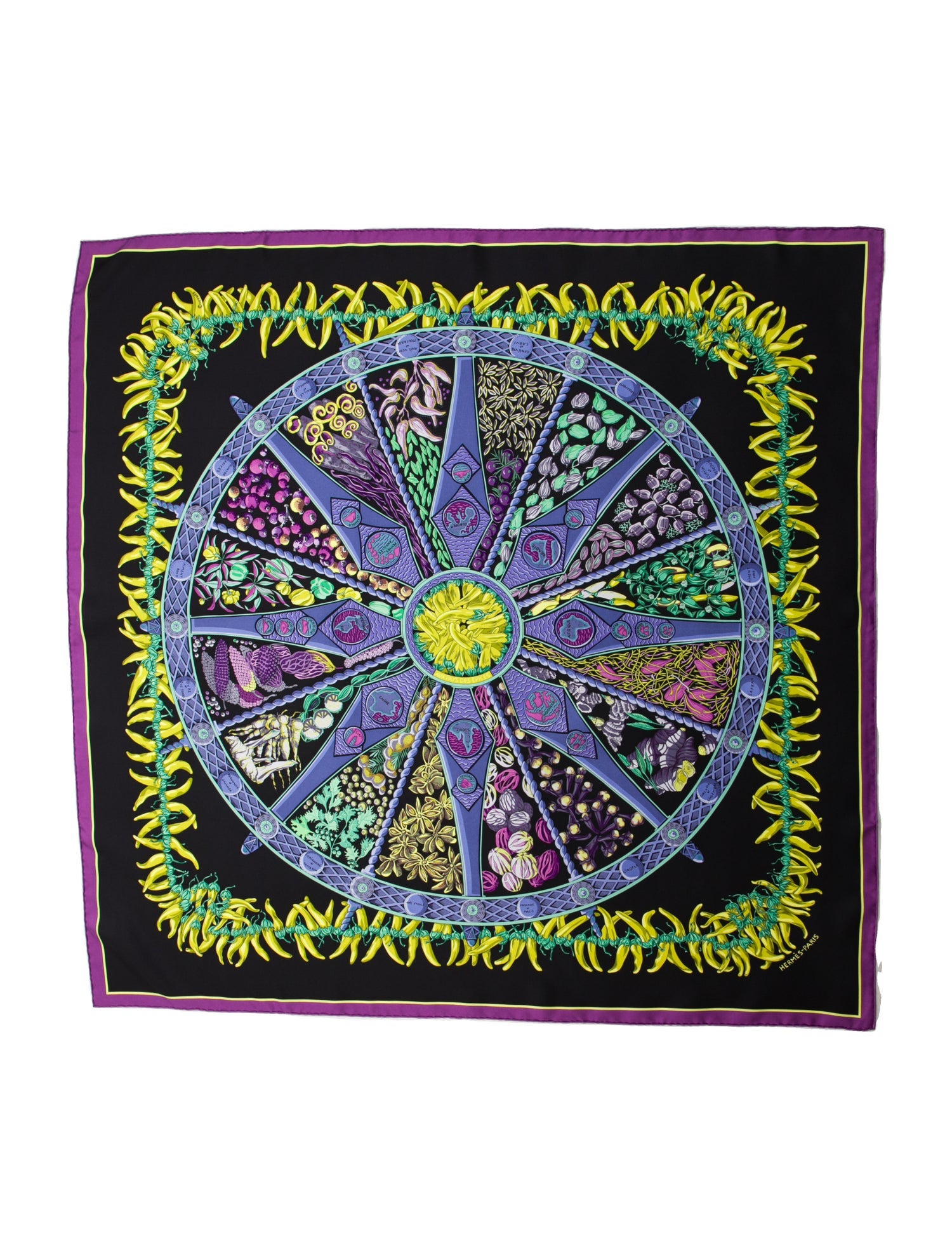 Hermès Aux Pays des Epices Silk Scarf
