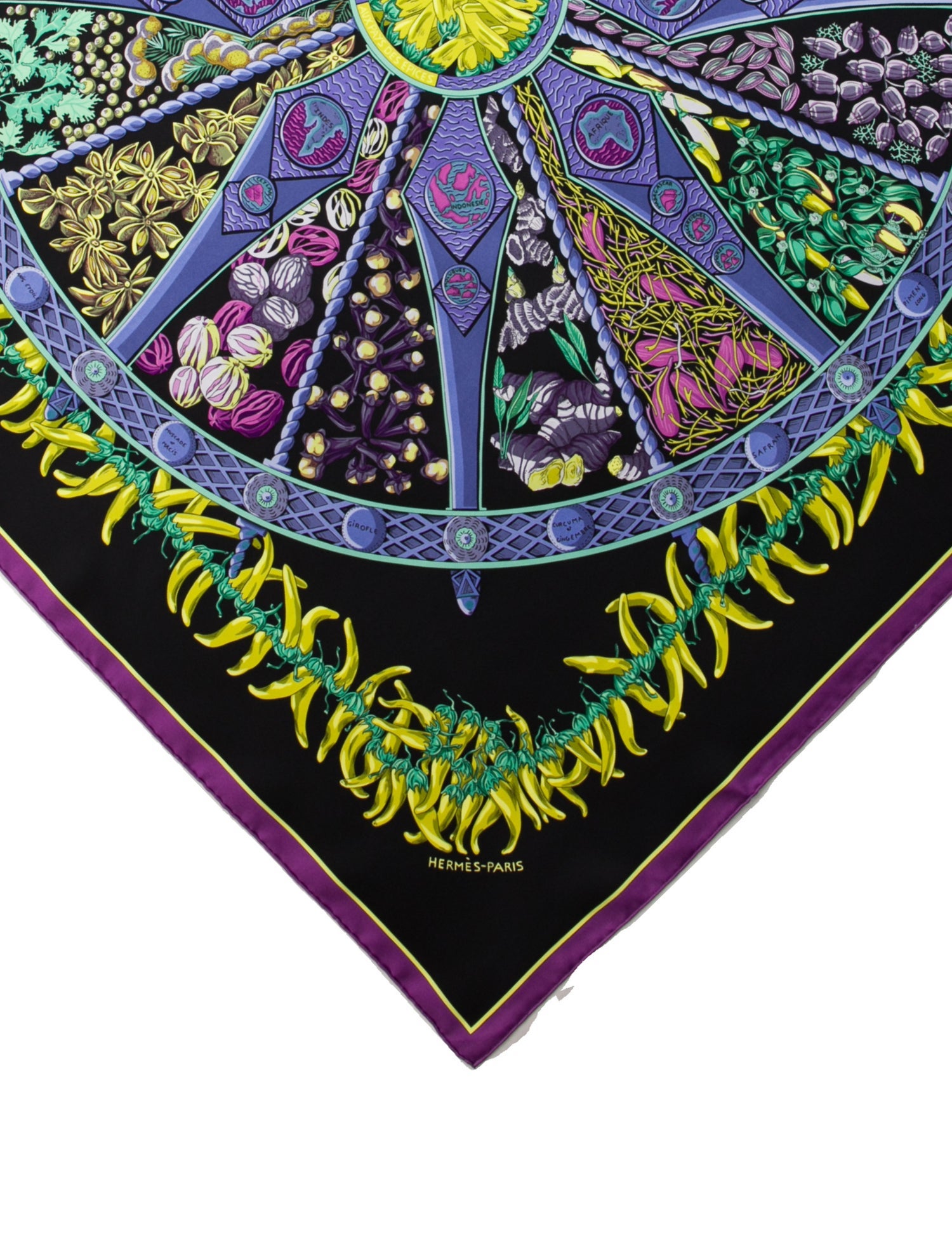 Hermès Aux Pays des Epices Silk Scarf