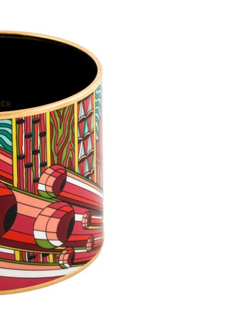 Hermès Extra Wide Enamel Bangle Bracelet