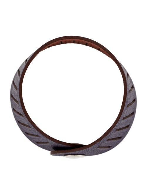 Hermès Leather Petit H Reversible Wrap Bracelet