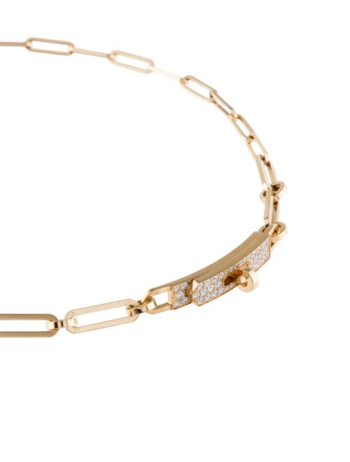 Hermès 18K Diamond Kelly Chaine Double Bracelet, Small Model, Convertible Choker