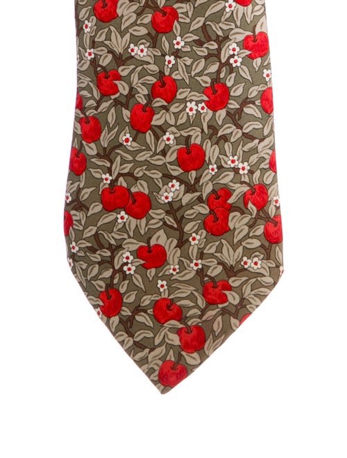 Hermès Green Pattern Print Tie