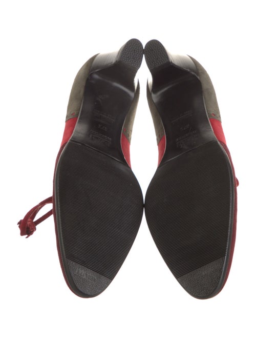 Hermès Suede Colorblock Pattern Pumps