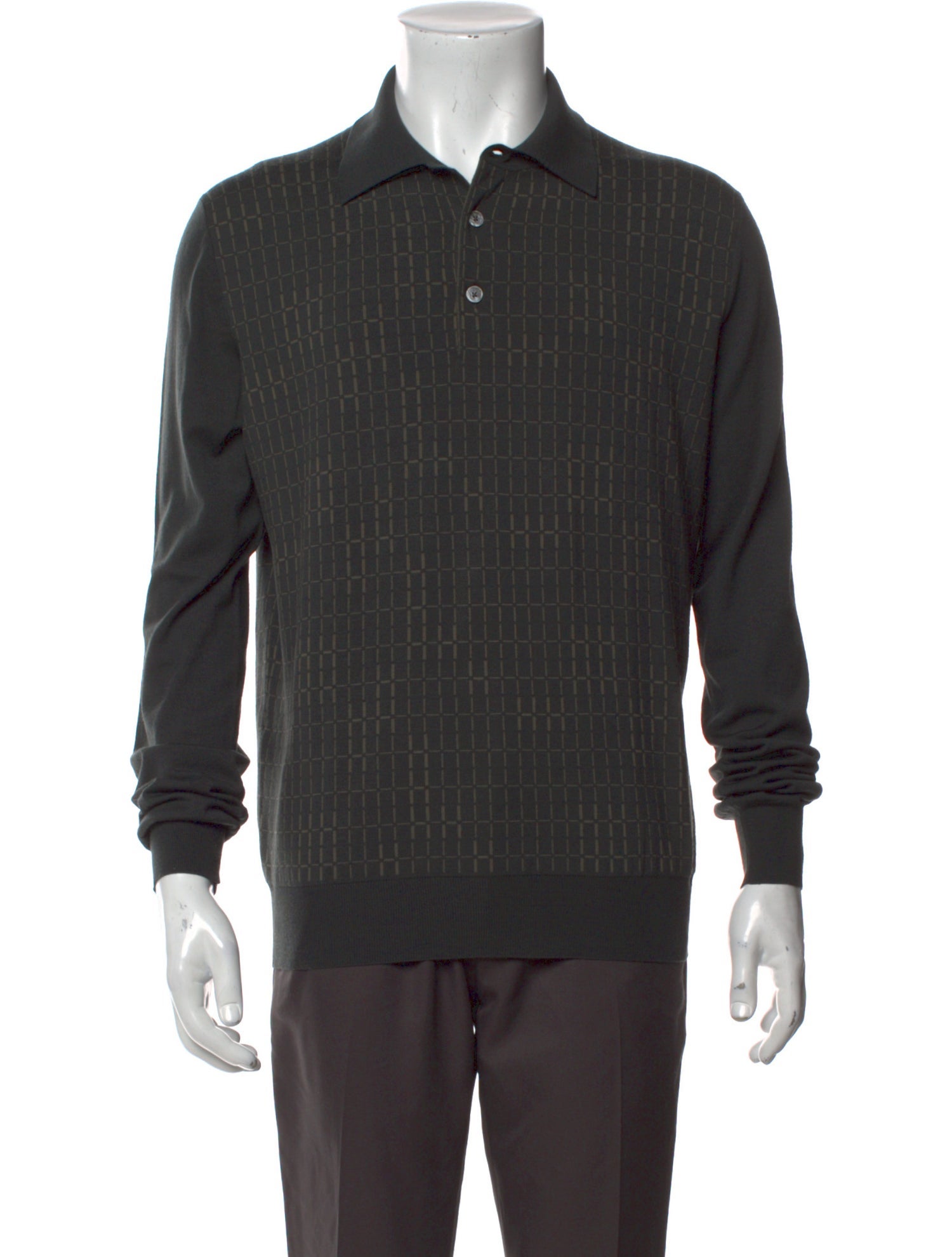 Hermès Wool V-Neck Polo Sweater