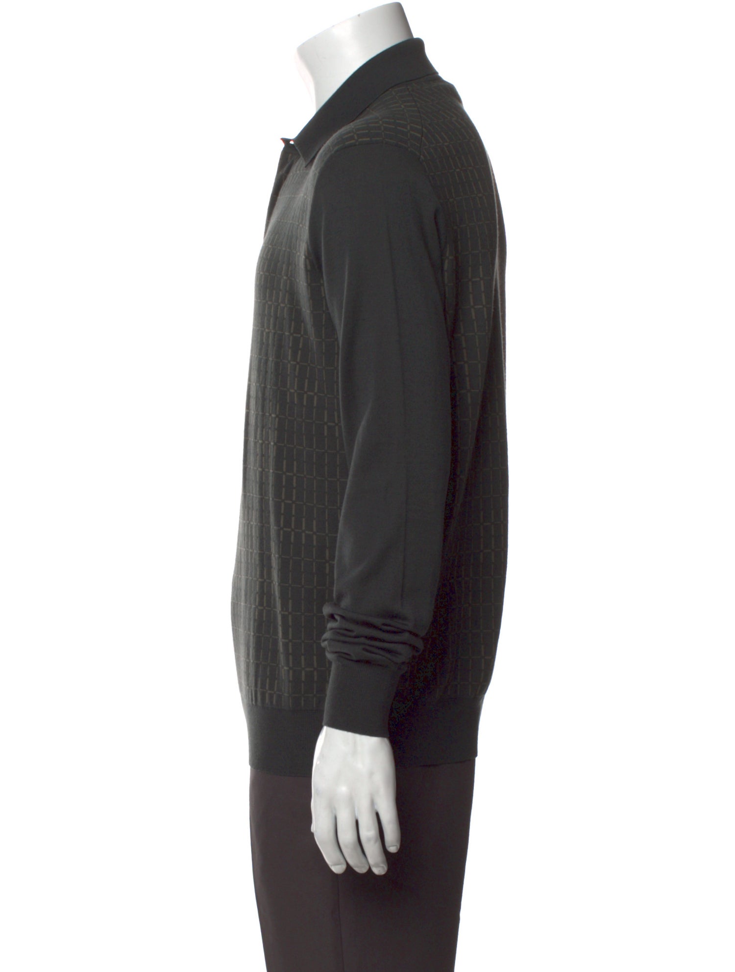 Hermès Wool V-Neck Polo Sweater