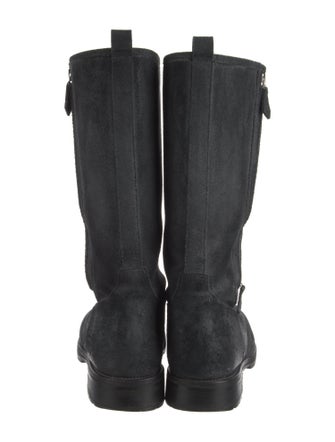 Hermès Suede Moto Boots