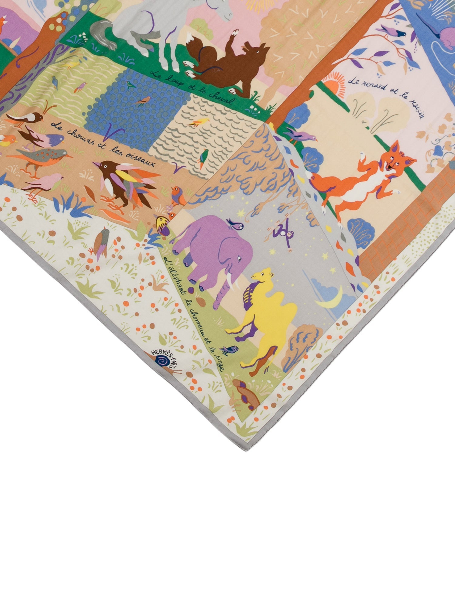 Hermès Le Livre d'Esope Cashmere Shawl w/ Tags