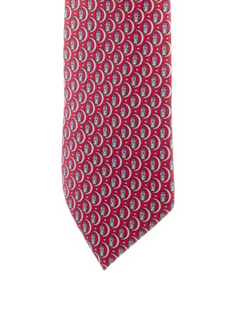 Hermès Printed Silk Tie