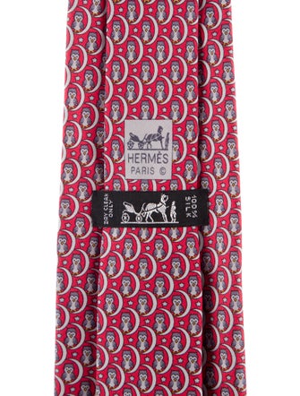 Hermès Printed Silk Tie