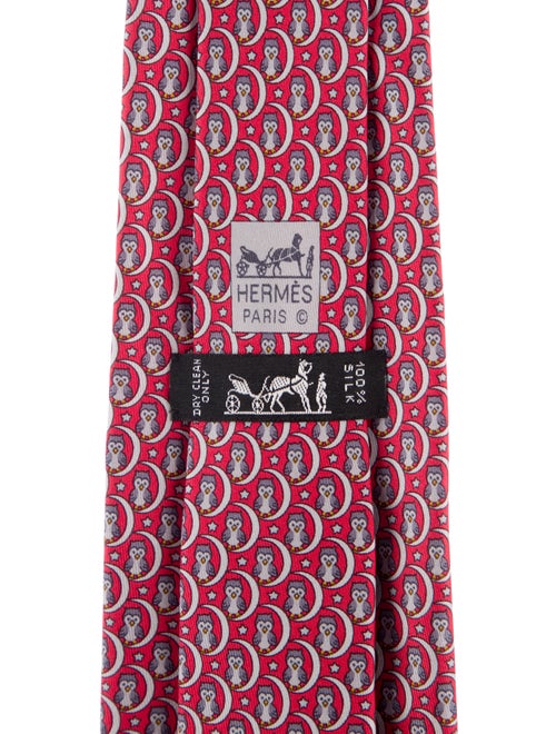Hermès Printed Silk Tie