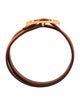 Hermès Leather Behapi Double Tour Wrap Bracelet