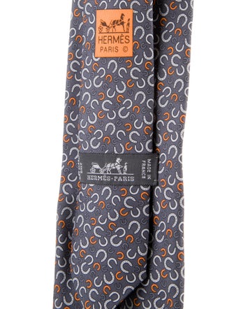 Hermès Printed Silk Tie