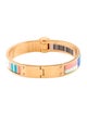 Hermès Narrow Hinged Enamel Bangle Bracelet