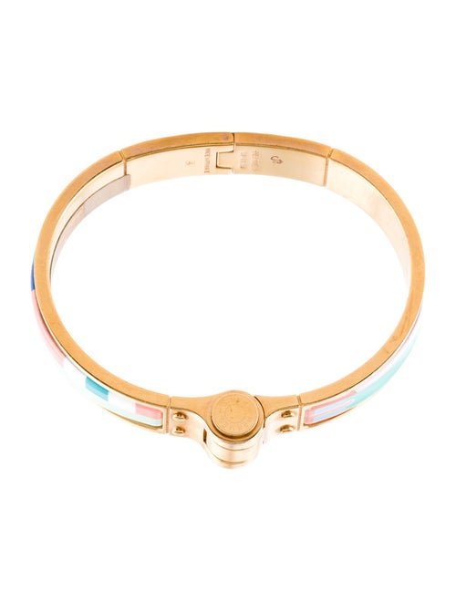 Hermès Narrow Hinged Enamel Bangle Bracelet