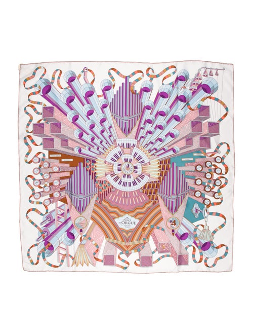Hermès Point D'Orgue Silk Scarf