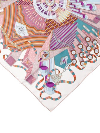 Hermès Point D'Orgue Silk Scarf