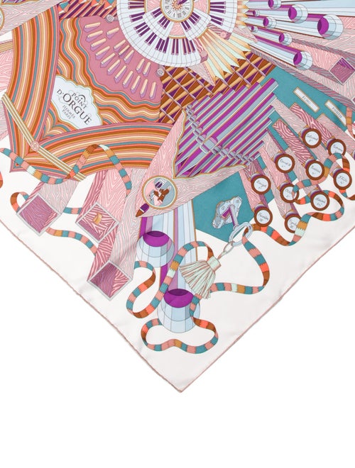 Hermès Point D'Orgue Silk Scarf