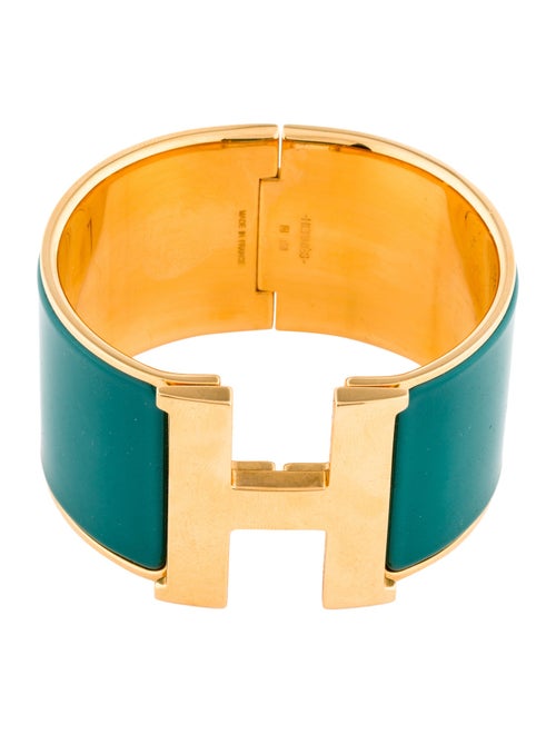 Hermès Enamel Clic H XL Bangle Bracelet