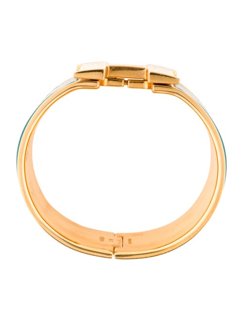 Hermès Enamel Clic H XL Bangle Bracelet