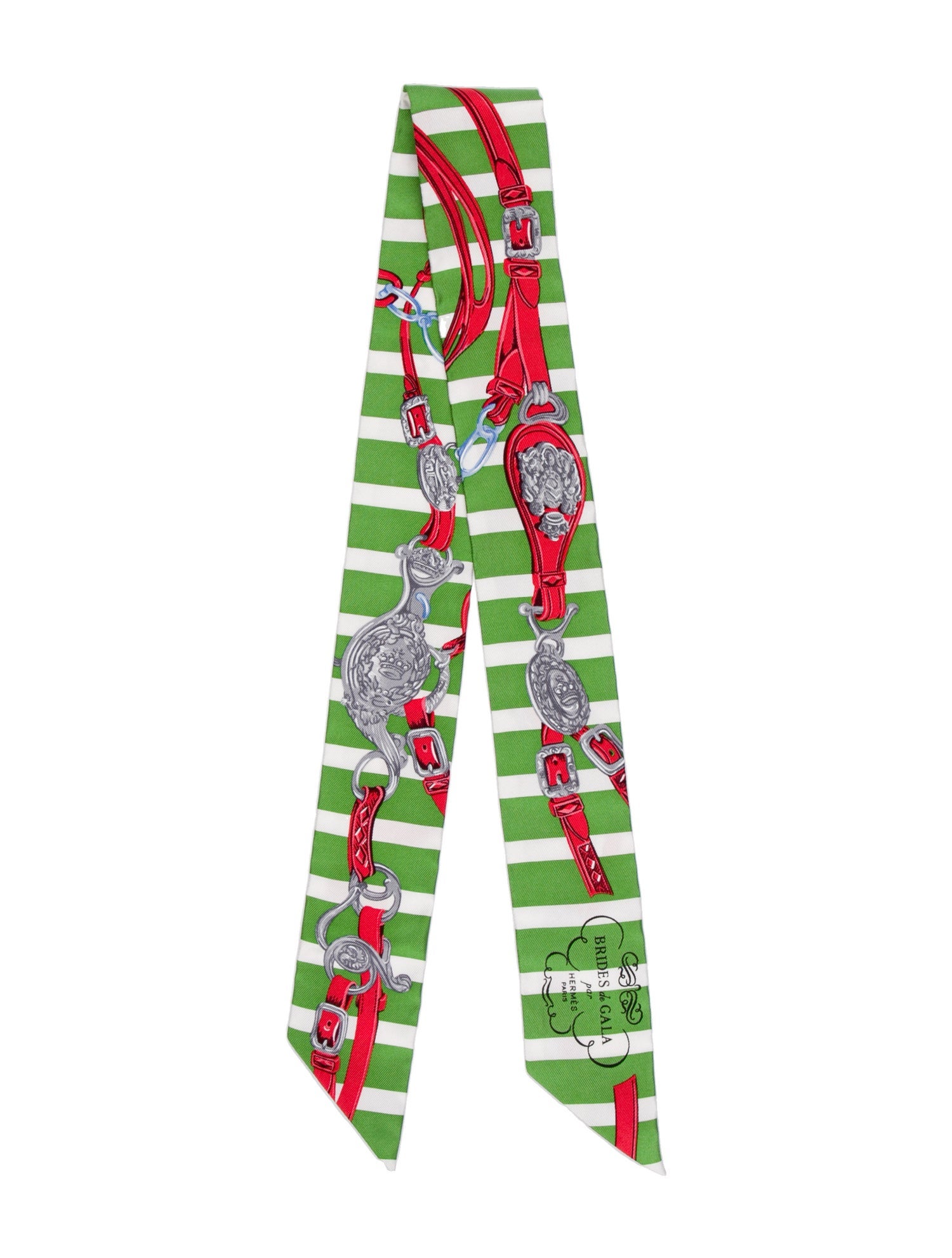 Hermès Brides de Gala Bayaderes Silk Twilly Scarf