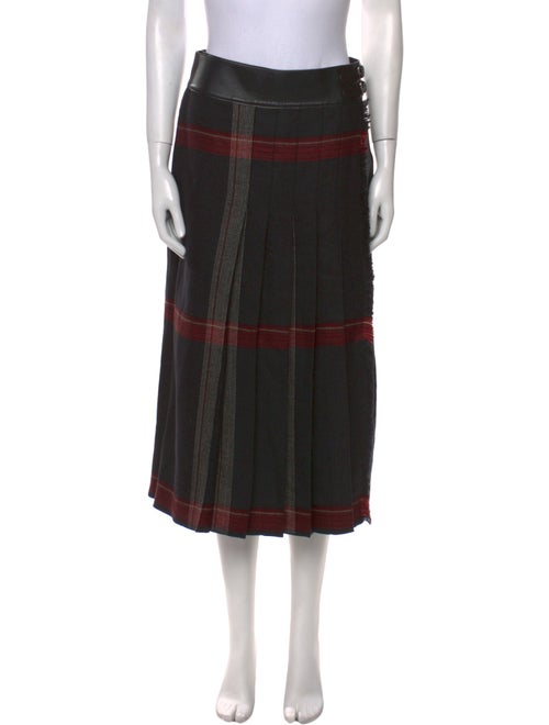 Hermès Plaid Print Wide Leg Pants