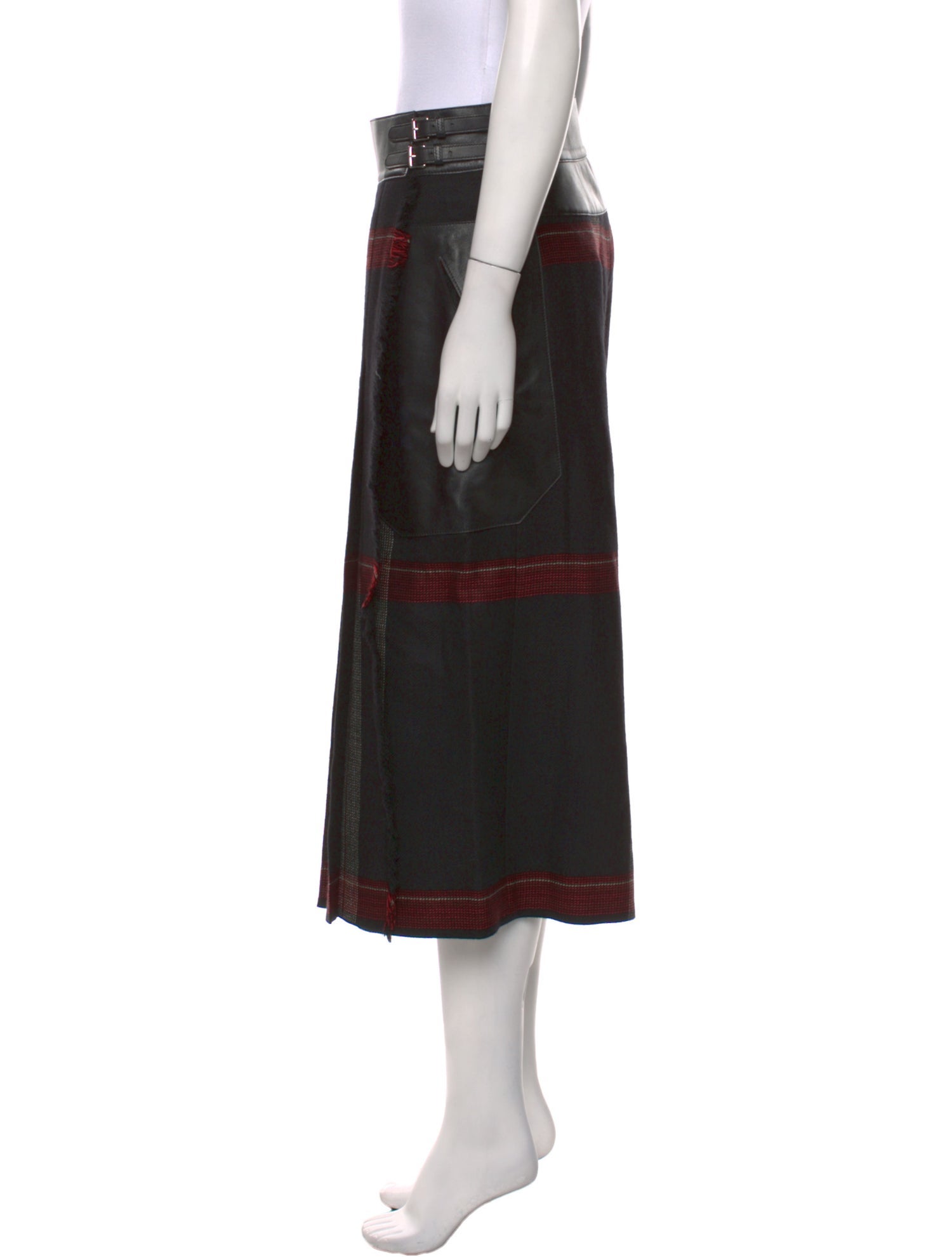 Hermès Plaid Print Wide Leg Pants