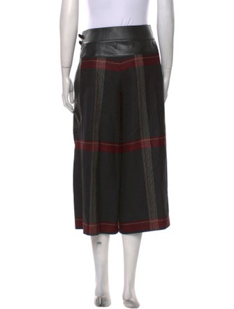 Hermès Plaid Print Wide Leg Pants