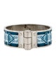 Hermès Wide Enamel Hinge Bangle Bracelet
