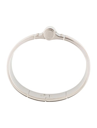 Hermès Wide Enamel Hinged Bangle Bracelet