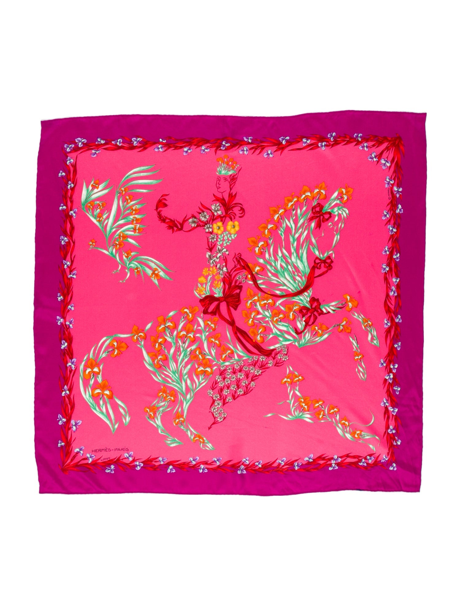 Hermès Cheval Fleuri Silk Scarf