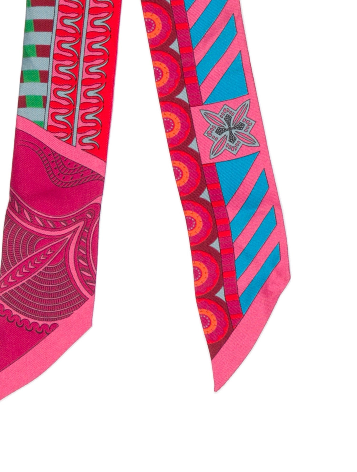 Hermès Geometrie Cretoise Silk Twilly Scarf