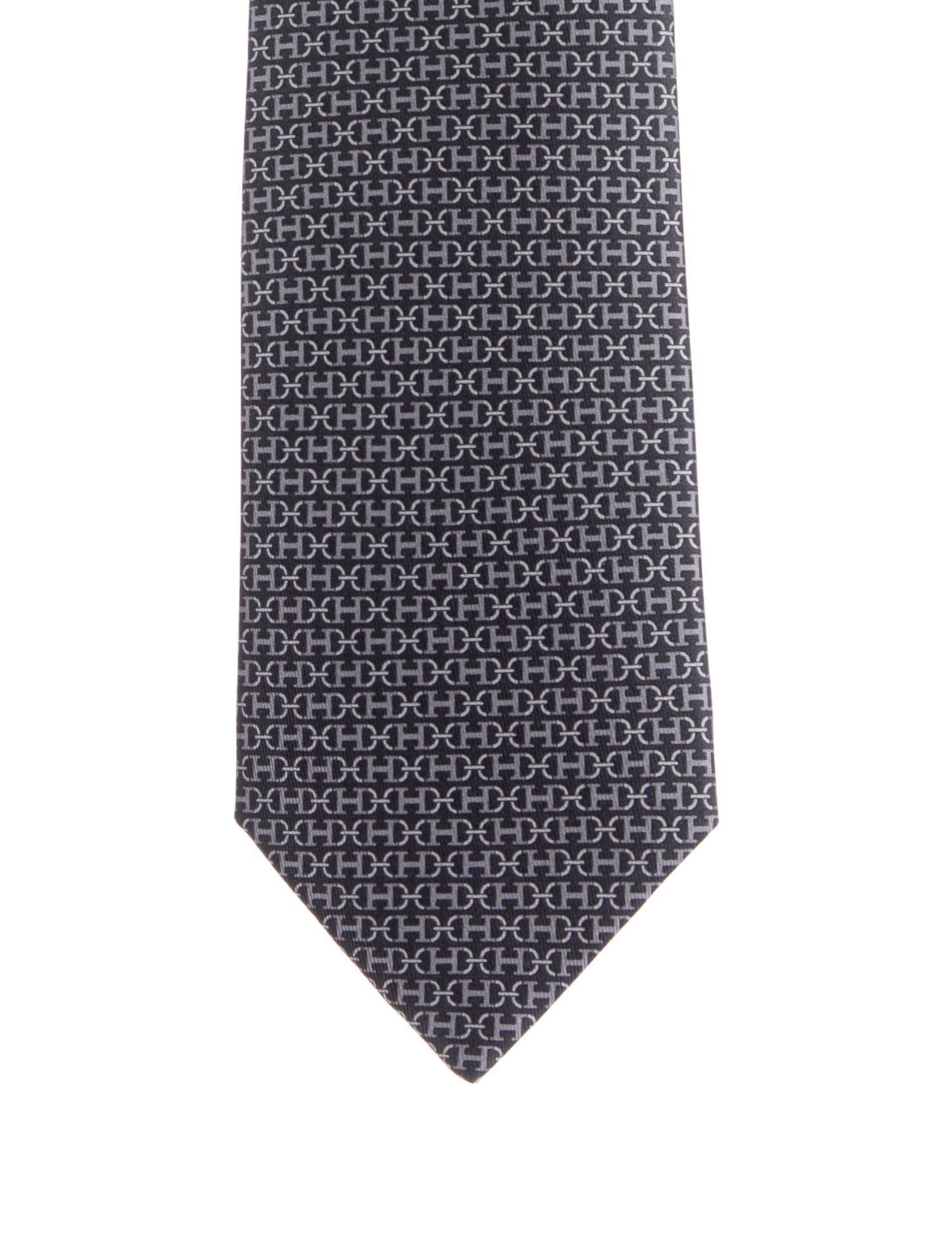 Hermès pattern silk tie