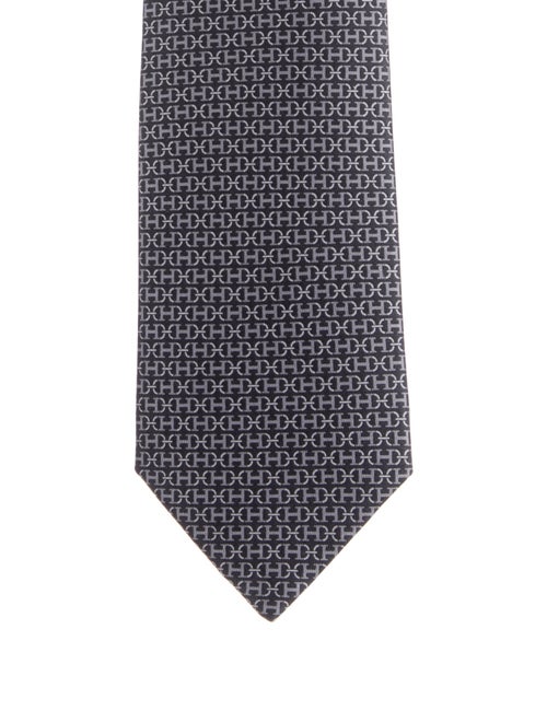 Hermès pattern silk tie