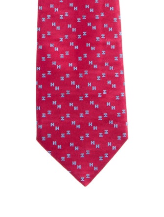 Hermès pattern silk tie
